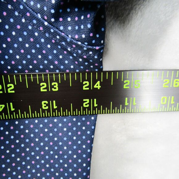 Peter Millar Polo Shirt Mens Extra Large Summer Comfort Blue Polka Dot Pattern - Picture 8 of 13